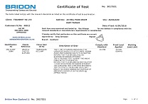 Strain Clamp Test Report cover Strain Clamp Test Report cover